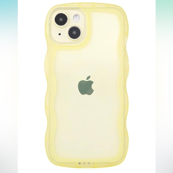 🎈Phone Case Compatible with IPhone 14 Pro, Wavy Grip 6.1”, Yellow and Clear, NIP - Picture 2 of 6